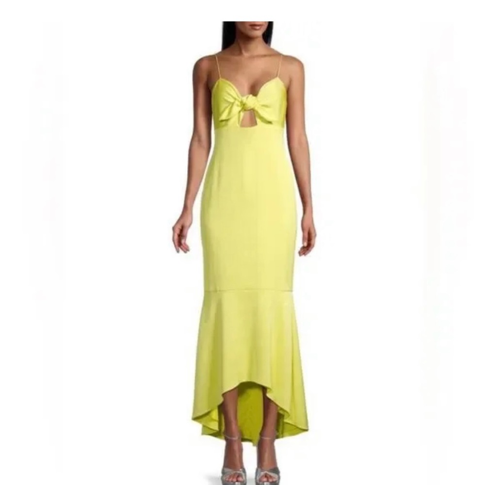 Aidan by Aidan Mattox Yellow High Low Dress